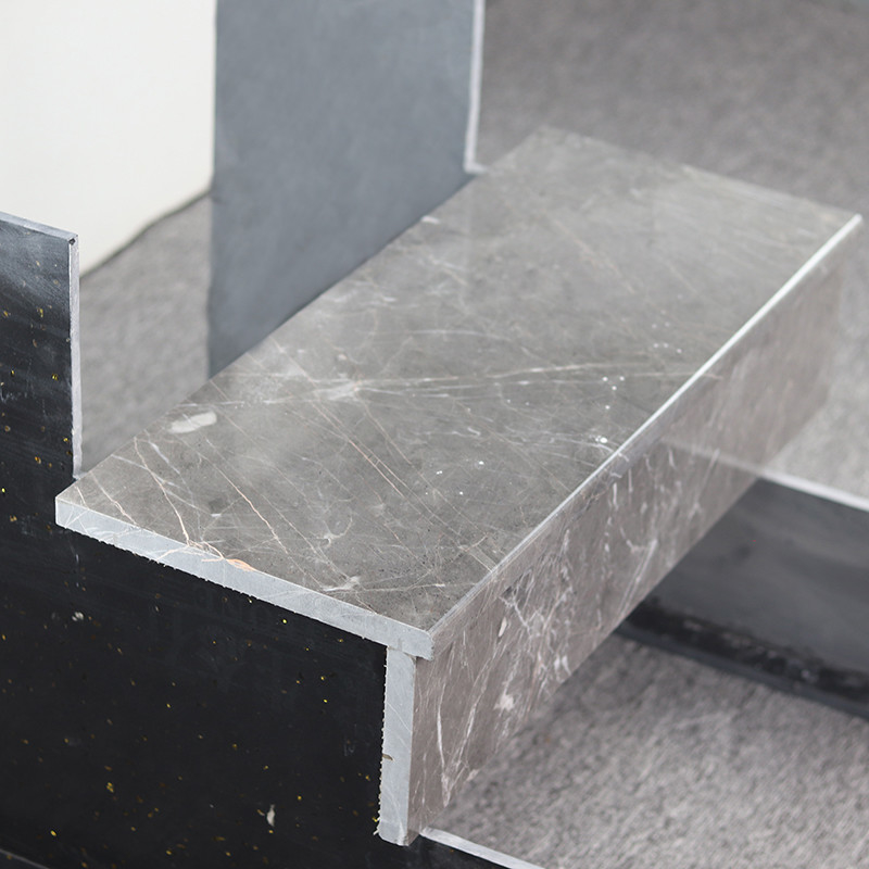 Diseño moderno interior Grey Stair Slab de la escalera de los pasos del piso de mármol natural de la pared de piedra