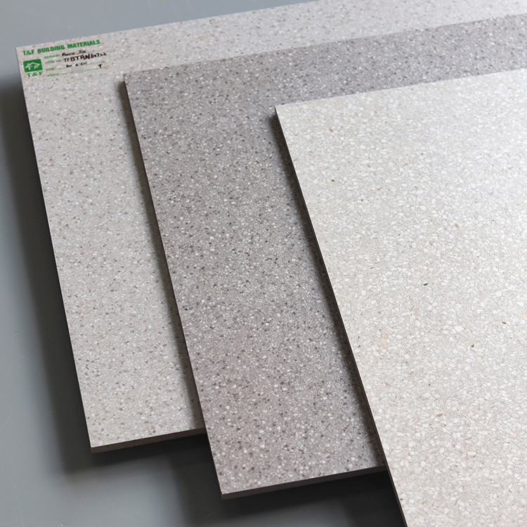 teja rústica blanca del terrazo de la porcelana de los 60x60cm que suela Gray Small Pots Anti Skid