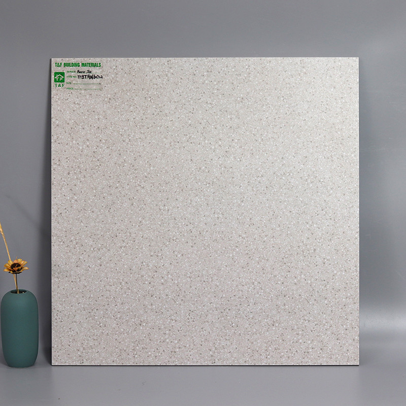 teja rústica blanca del terrazo de la porcelana de los 60x60cm que suela Gray Small Pots Anti Skid