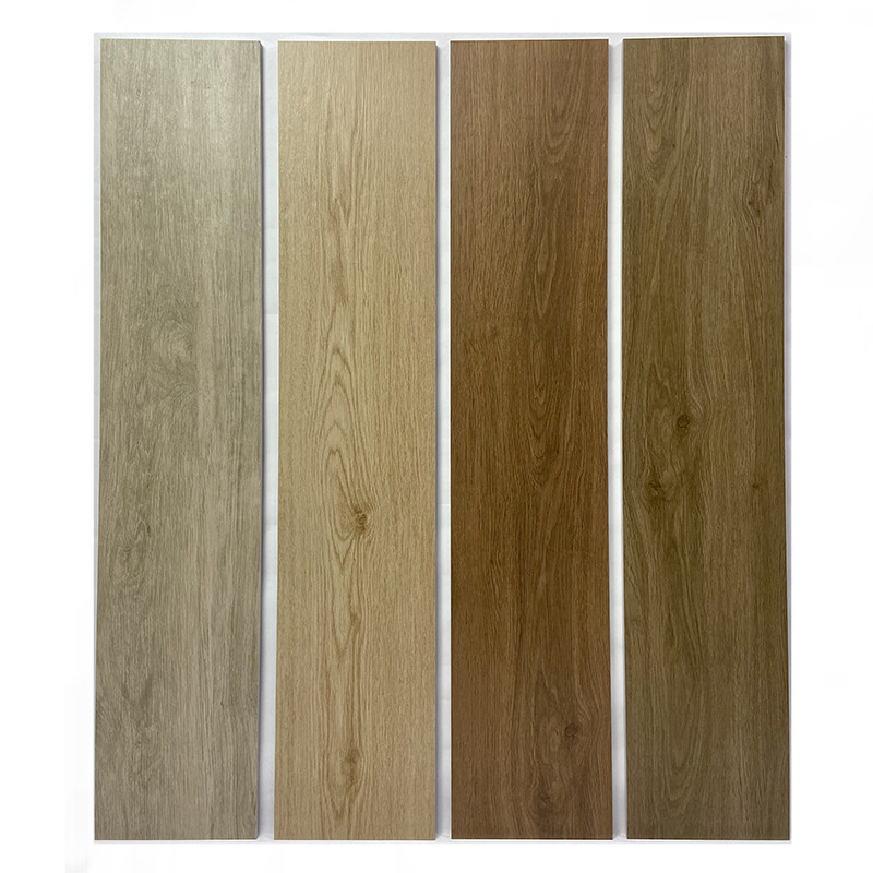 moda de madera de Brown del cuarto de baño de la decoración de las baldosas de la porcelana del efecto de 200*1000m m