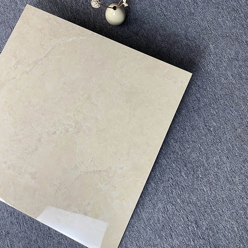 Baldosas esmaltadas de porcelana interior de alto brillo amarillo claro Baldosas de aspecto de mármol