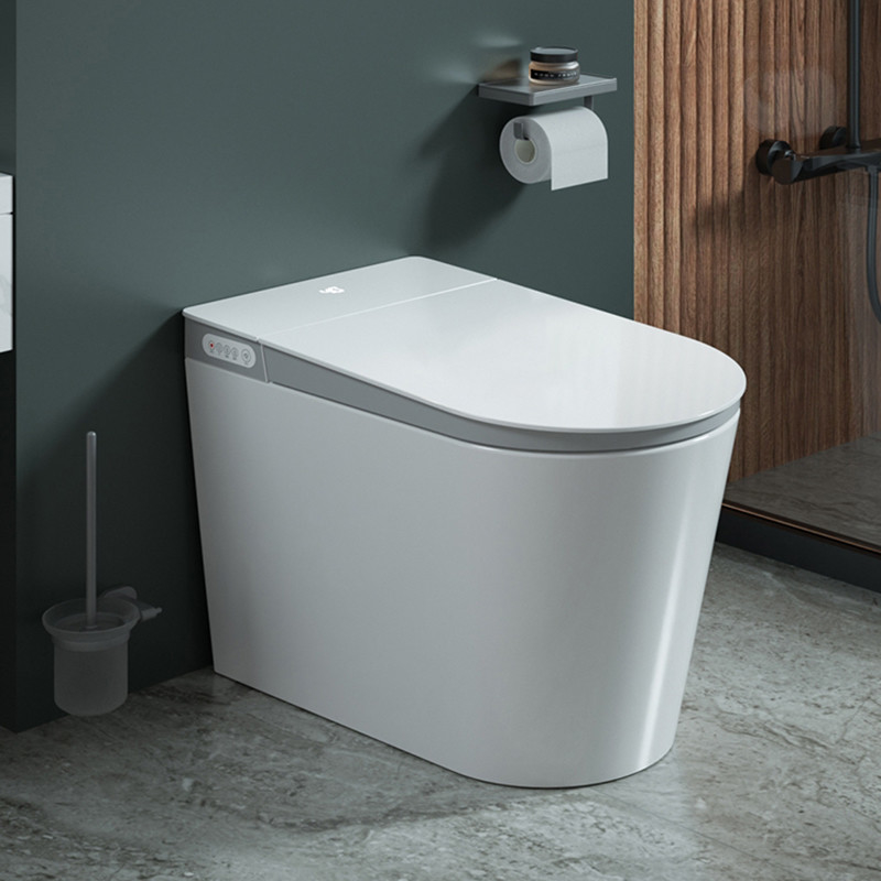 Bidé rasante automático eléctrico del WC de la taza del inodoro elegante inteligente de una pieza de cerámica del piso