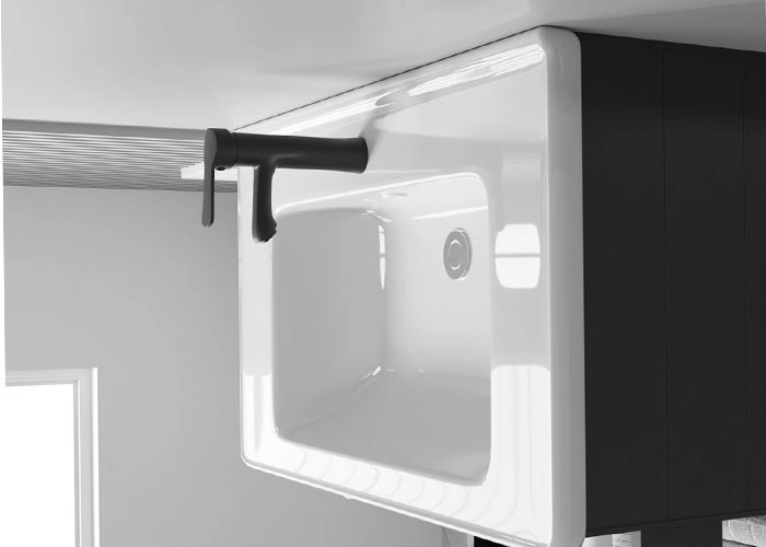 Sistema moderno flotante de lujo de la vanidad de Matte White Wall Mounted Bathroom del gabinete del espejo del proveedor de la vanidad del cuarto de baño