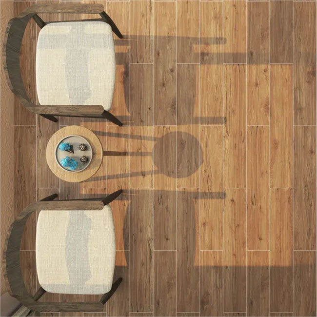 Las baldosas de madera modernas de madera sólidas de imitación del grano del cuerpo completo de la textura no se deslizan