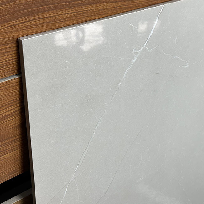 Altas baldosas brillantes de la porcelana de Gray Nature Texture Glazed Polished 600*600m m