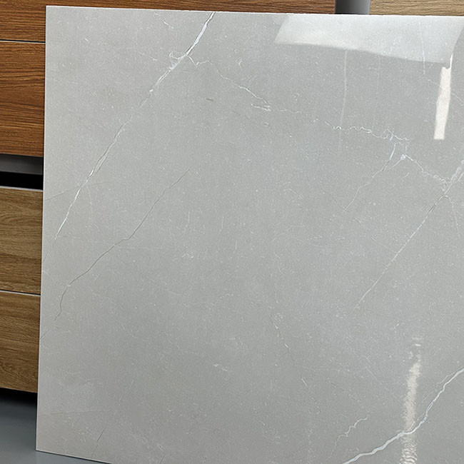 Altas baldosas brillantes de la porcelana de Gray Nature Texture Glazed Polished 600*600m m