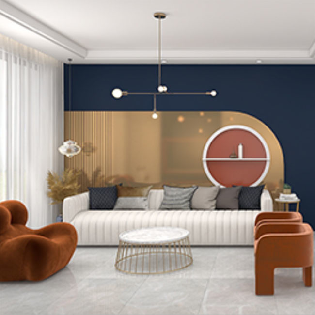 Altas baldosas brillantes de la porcelana de Gray Nature Texture Glazed Polished 600*600m m