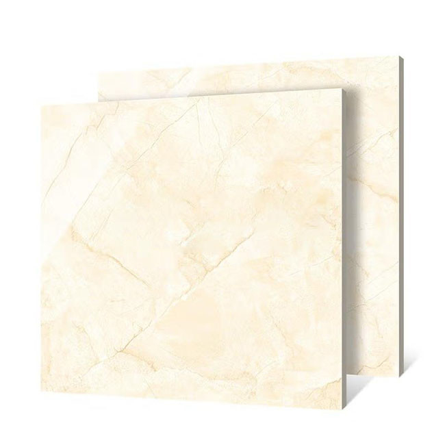 Amarillo claro pulido esmaltado teja el mármol del piso de la pared de la porcelana teja el resbalón anti 600*600m m