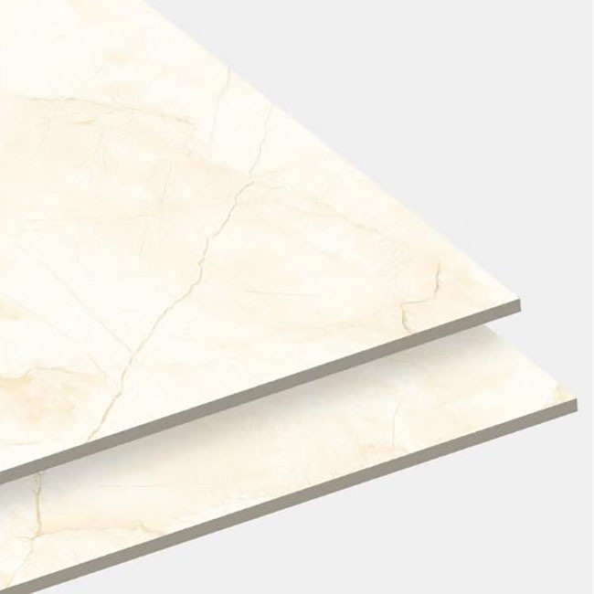 Amarillo claro pulido esmaltado teja el mármol del piso de la pared de la porcelana teja el resbalón anti 600*600m m