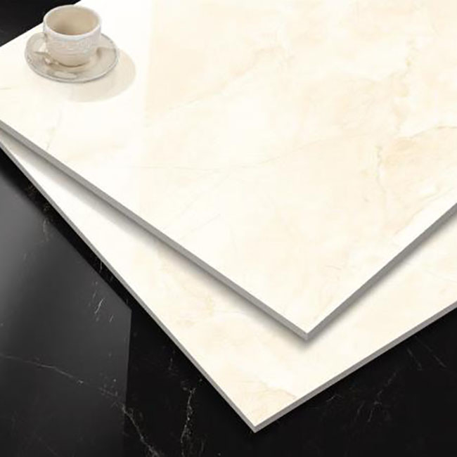 Amarillo claro pulido esmaltado teja el mármol del piso de la pared de la porcelana teja el resbalón anti 600*600m m