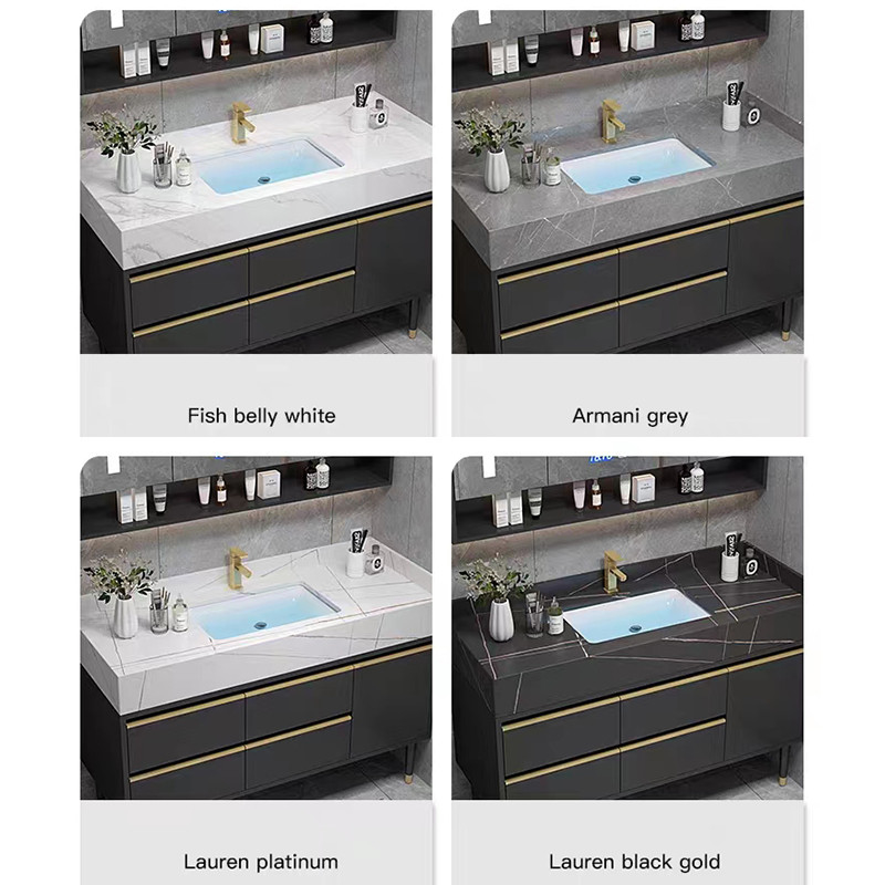 unidades de la vanidad del cuarto de baño de los 60cm con el fregadero y la pared lateral Hung Waterproof Bathroom Cabinet Set del gabinete