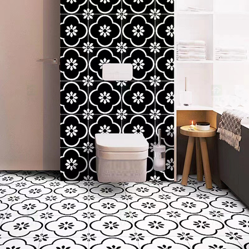 El INS nórdico diseña la porcelana esmaltada blanca negra teja 300*300m m para el piso y la pared interior
