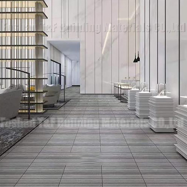 Hoteles Apartamentos Alfombras de piso de porcelana azulejos de cerámica textura anti-deslizante patrón de tira
