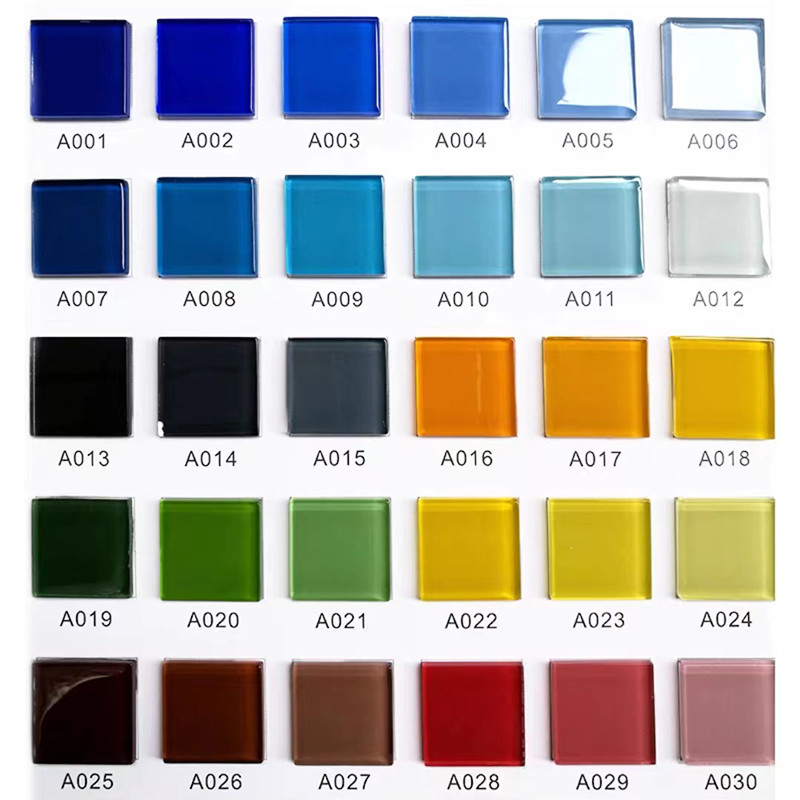 teja de 300x300m m Crystal Glass Mosaic Floor Wall para la cocina Backsplash de la piscina del cuarto de baño