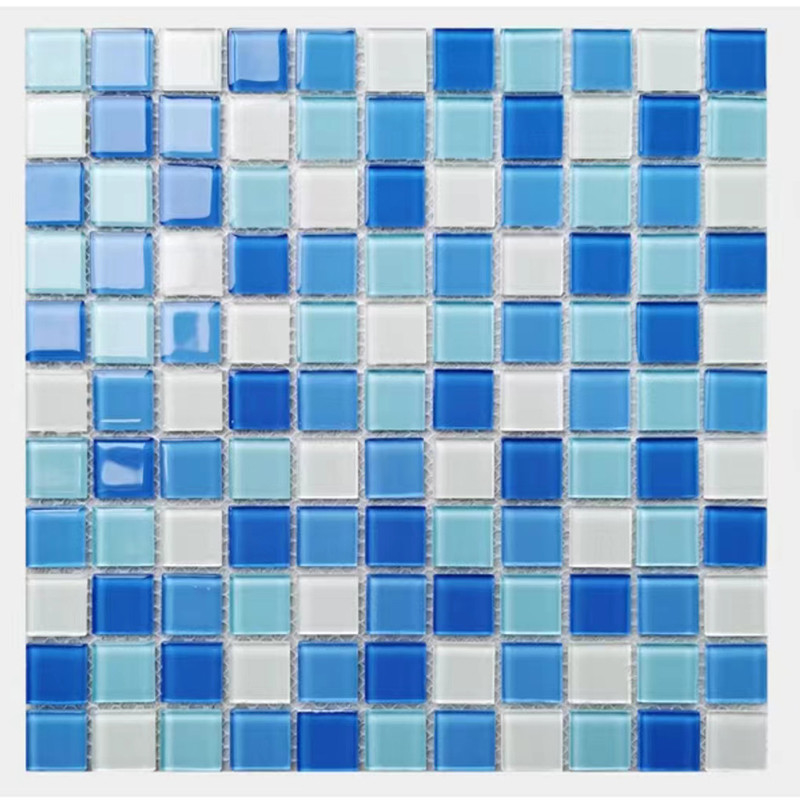 teja de 300x300m m Crystal Glass Mosaic Floor Wall para la cocina Backsplash de la piscina del cuarto de baño