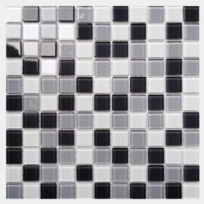 teja de 300x300m m Crystal Glass Mosaic Floor Wall para la cocina Backsplash de la piscina del cuarto de baño