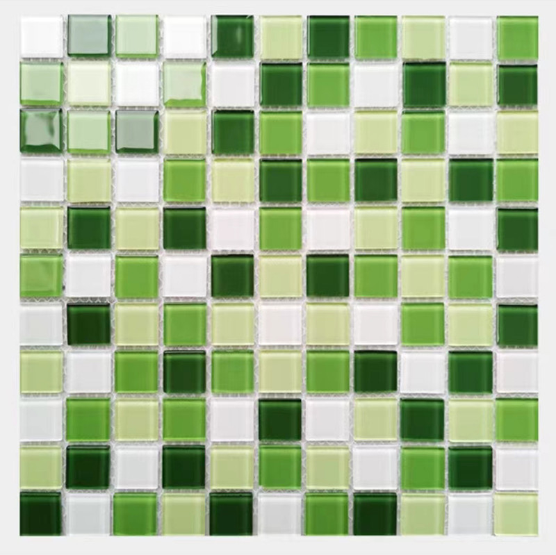 teja de 300x300m m Crystal Glass Mosaic Floor Wall para la cocina Backsplash de la piscina del cuarto de baño