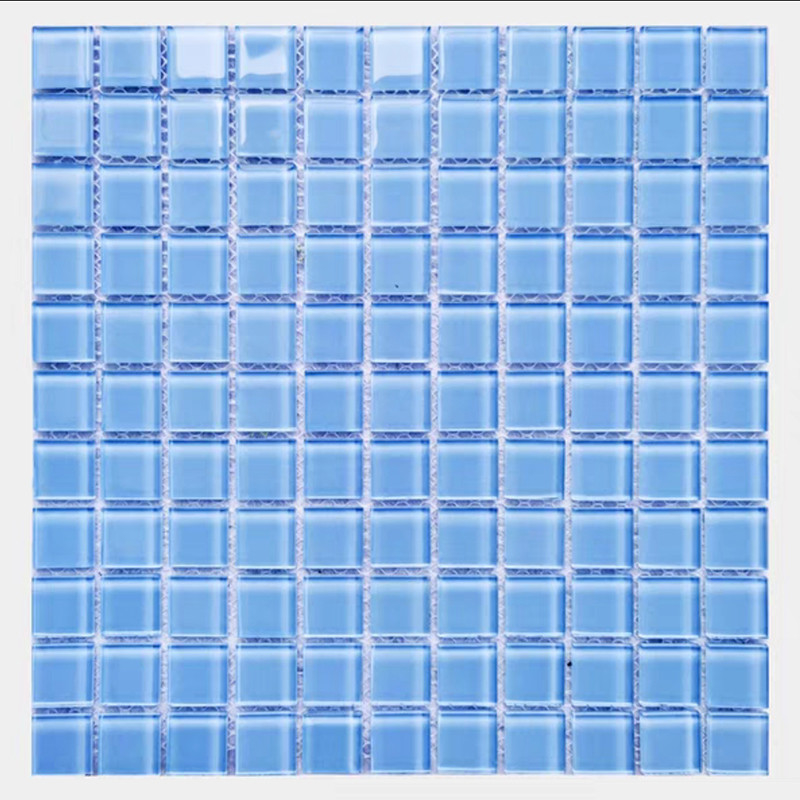 teja de 300x300m m Crystal Glass Mosaic Floor Wall para la cocina Backsplash de la piscina del cuarto de baño