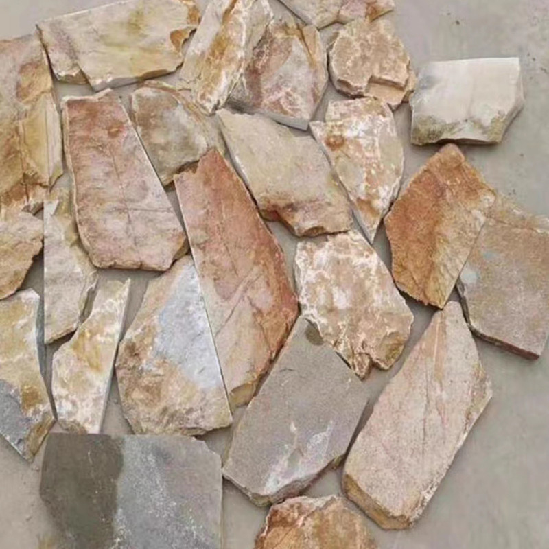 3D piedras de mármol natural aleatoria pizarra oxidada enrejada piedra de bandera jardín exterior pavimentadores de suelo azulejos de pared