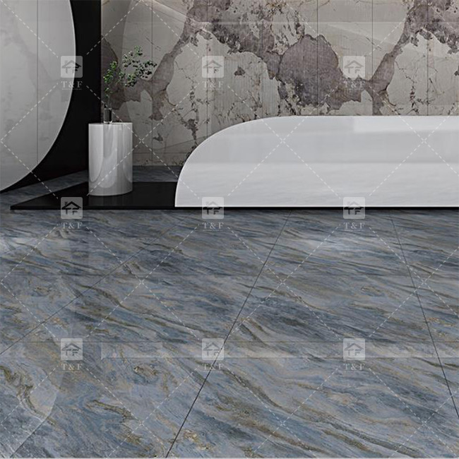 Lujo de cuerpo completo de mármol alto brillante porcelana azulejos acristalados para el salón