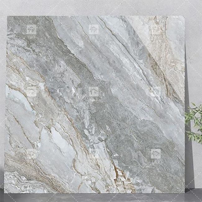 Lujo de cuerpo completo de mármol alto brillante porcelana azulejos acristalados para el salón