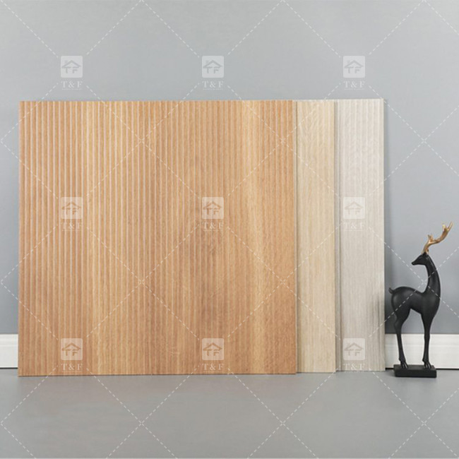 Grill Pull Trough Imitación Madera Grano azulejos cerámicos Balcón suelo textura de lujo Pared de fondo