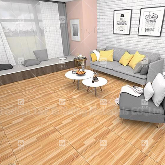 600x600mm Tejas de suelo rústicas de cuerpo entero Tejas de porcelana no resbaladizas de superficie de textura de madera