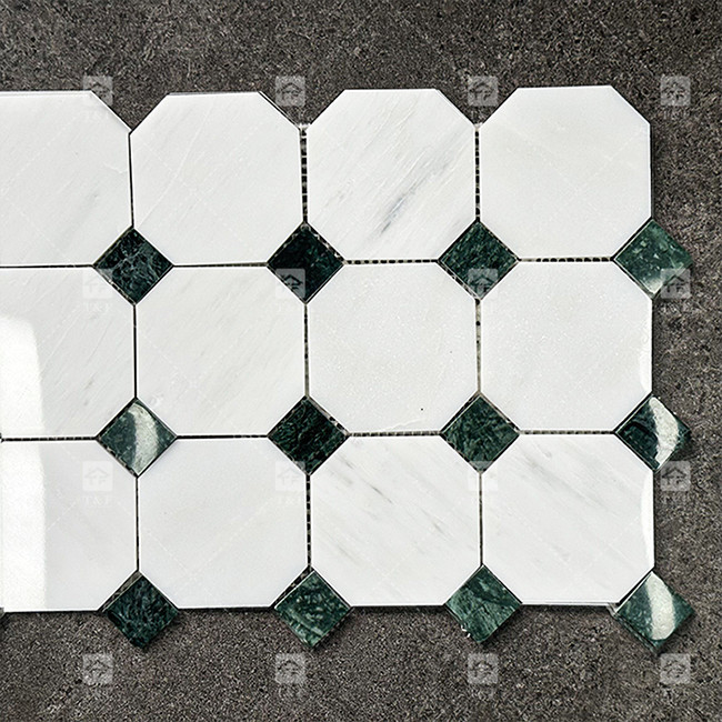 Carrara clásico de piedra de mármol natural mosaico porcelana azulejos para el suelo y la pared