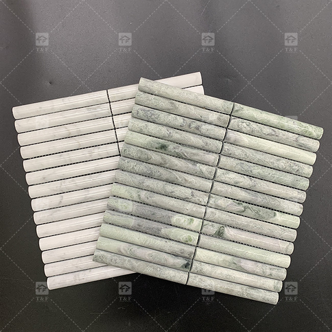 Patrón de mármol 3D de arco de banda larga mosaico de suelo de pared azulejos para TV telón de fondo cocina backsplash