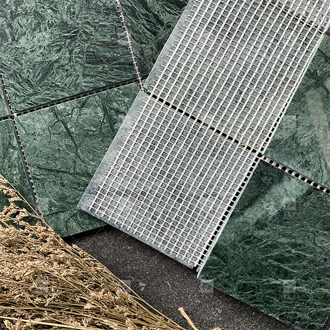 Mosaico de mármol natural Piscinas pulidas azulejos de forma cuadrada verde Decoración del hogar
