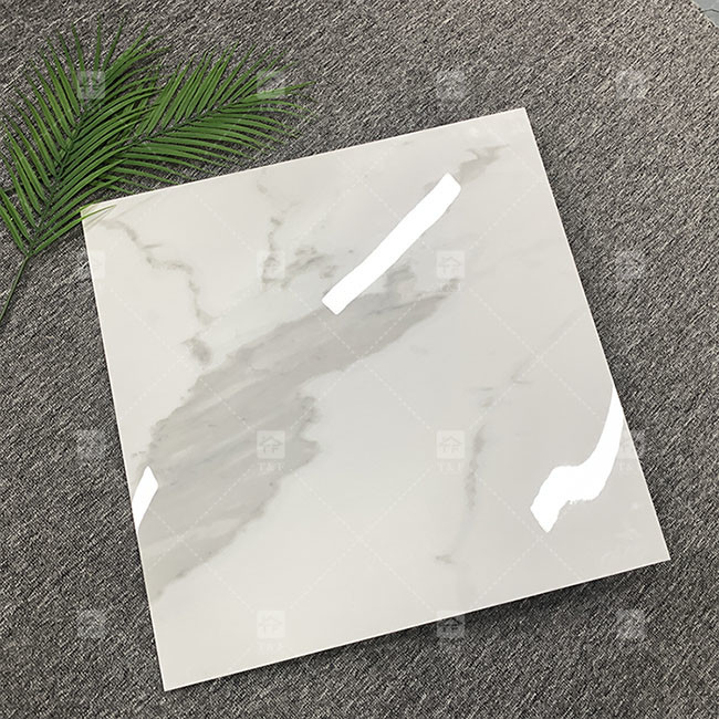 600x600mm de alto brillo pulido azulejos de vidrio para el suelo estándar azulejos de porcelana de mármol blanco