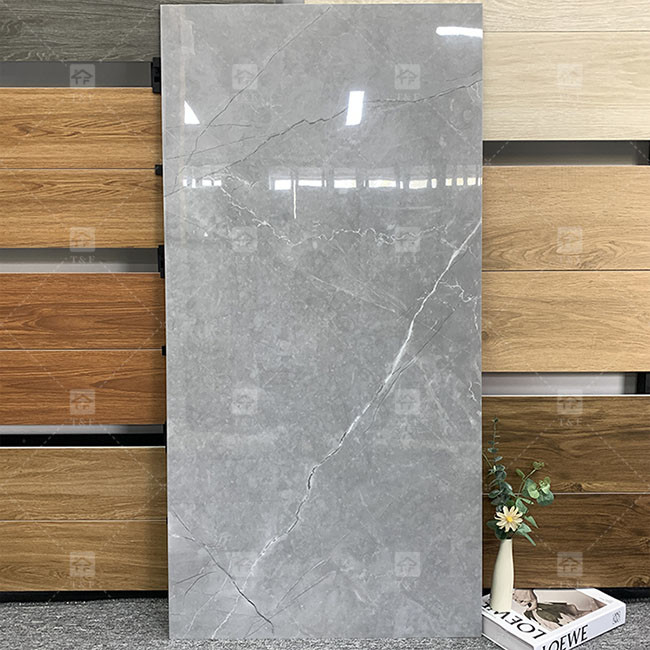 Lujo 600x1200mm Cuerpo completo brillante pulido azulejos de vidrio para el suelo azulejos de porcelana de mármol