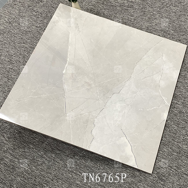 Cuerpo entero Color gris Marmol look porcelana azulejos brillantes para el suelo interior y pared