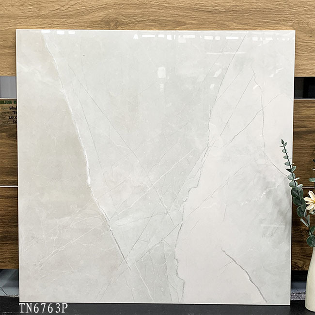 Cuerpo entero Color gris Marmol look porcelana azulejos brillantes para el suelo interior y pared