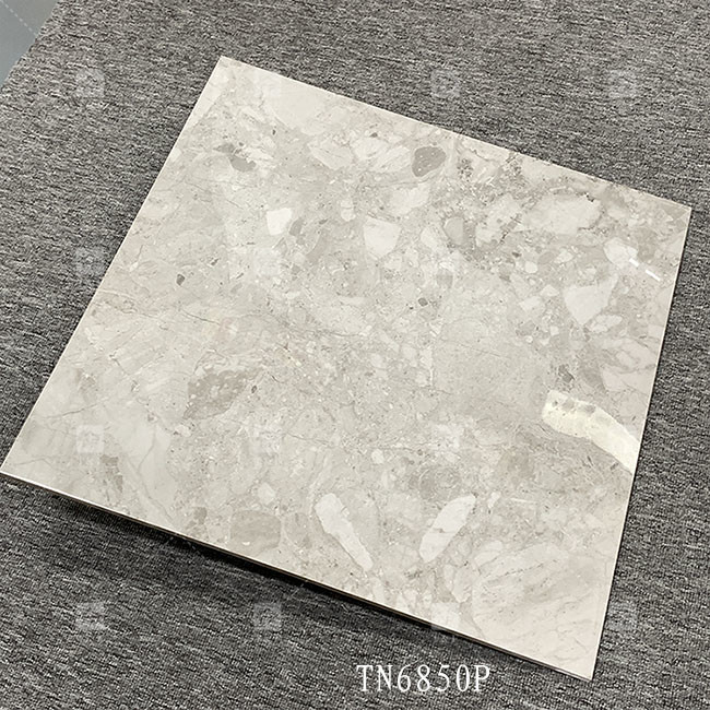 Cuerpo entero Color gris Marmol look porcelana azulejos brillantes para el suelo interior y pared
