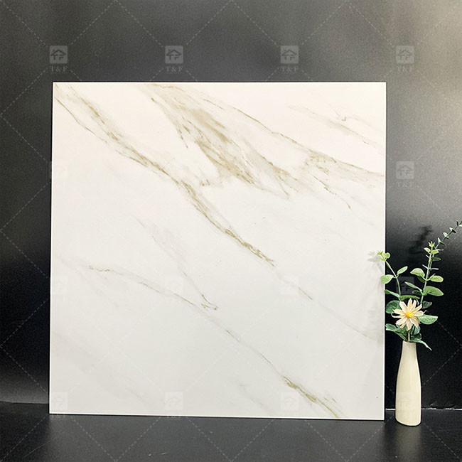Marmol de color blanco aspecto de porcelana azulejos rústicos para el dormitorio o la cocina