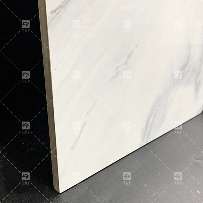 Panda Marmo Blanco Mirar azulejos de porcelana 600x1200mm losa para el salón Decoración de la pared Piedra de lujo para centros comerciales