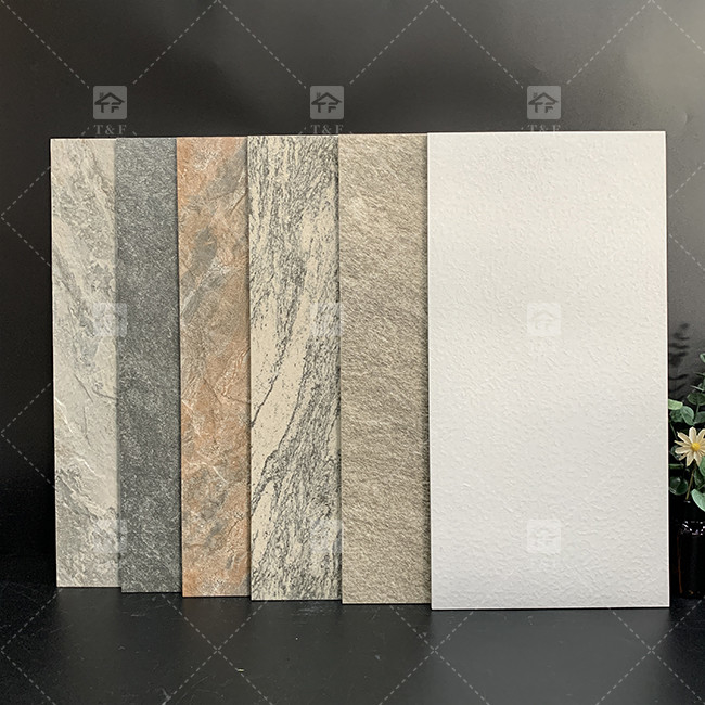 300x600mm Tejas cerámicas 3D mate Decoración de paredes exteriores Tejas de porcelana para pared
