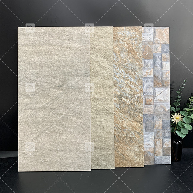 300x600mm Tejas cerámicas 3D mate Decoración de paredes exteriores Tejas de porcelana para pared