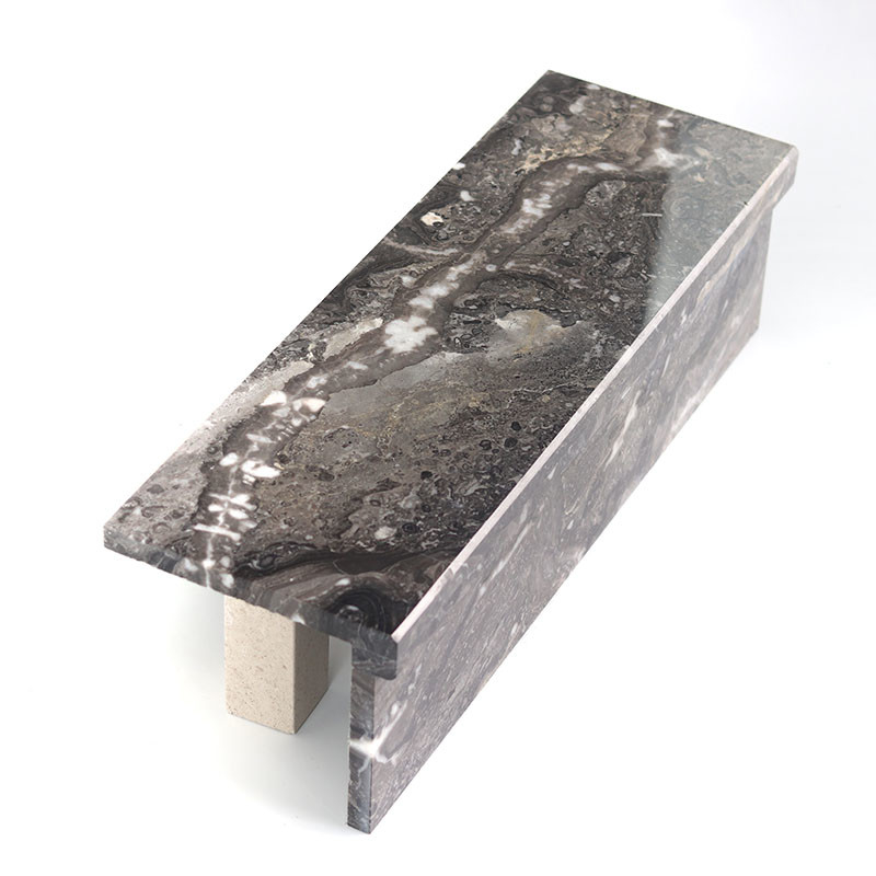 Las baldosas cerámicas de la escalera de mármol, escalera anti brillante del resbalón tejan a Grey Color oscuro