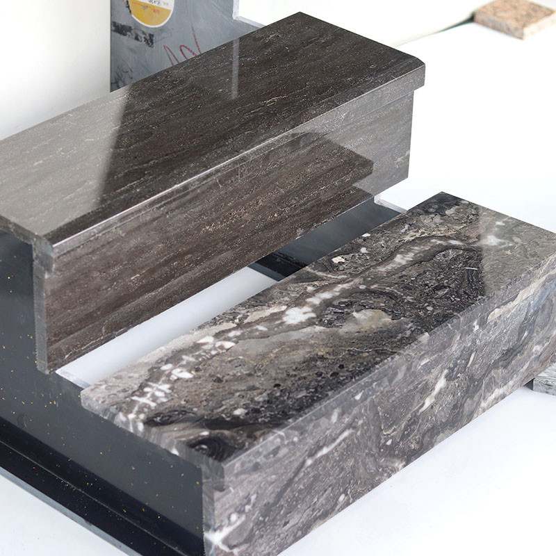 Las baldosas cerámicas de la escalera de mármol, escalera anti brillante del resbalón tejan a Grey Color oscuro