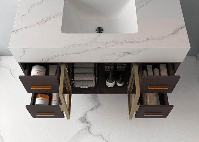 Espejo de plata de lujo moderno del gabinete HD Smart LED de Hung Flotante Bathroom vanidad Unidades de la pared